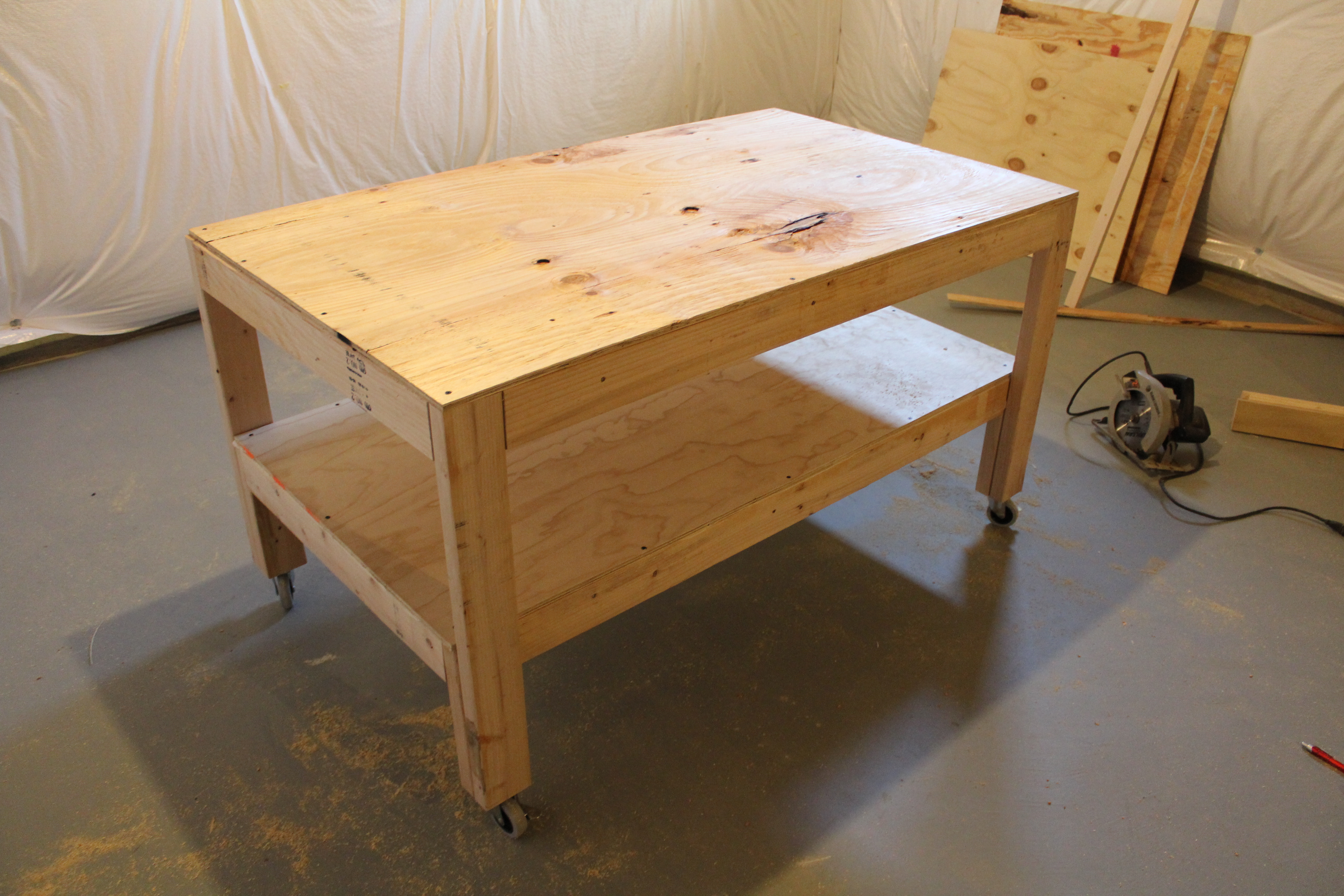 Work Table Plans With Wheels PDF Woodworking