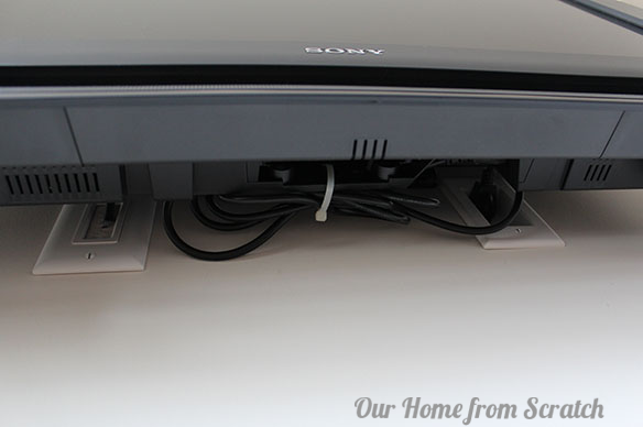 Hiding Flat Screen TV Cables - Our Home from Scratch