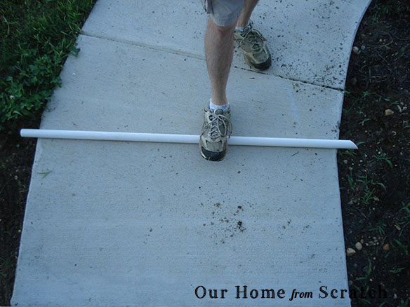 Our Home From Scratch, How To Install Landscape Lighting Wire Under Sidewalk
