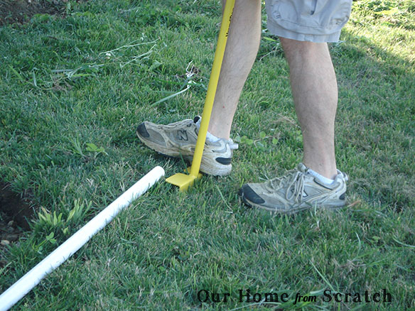 Our Home From Scratch, How To Bury Landscape Lighting Wire