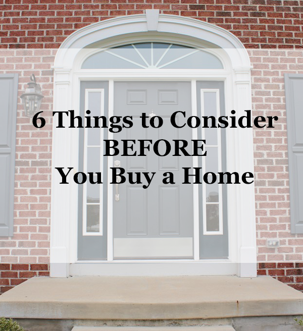 before you buy a home