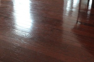 dirty hardwood floor