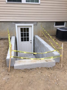 egress door in basement